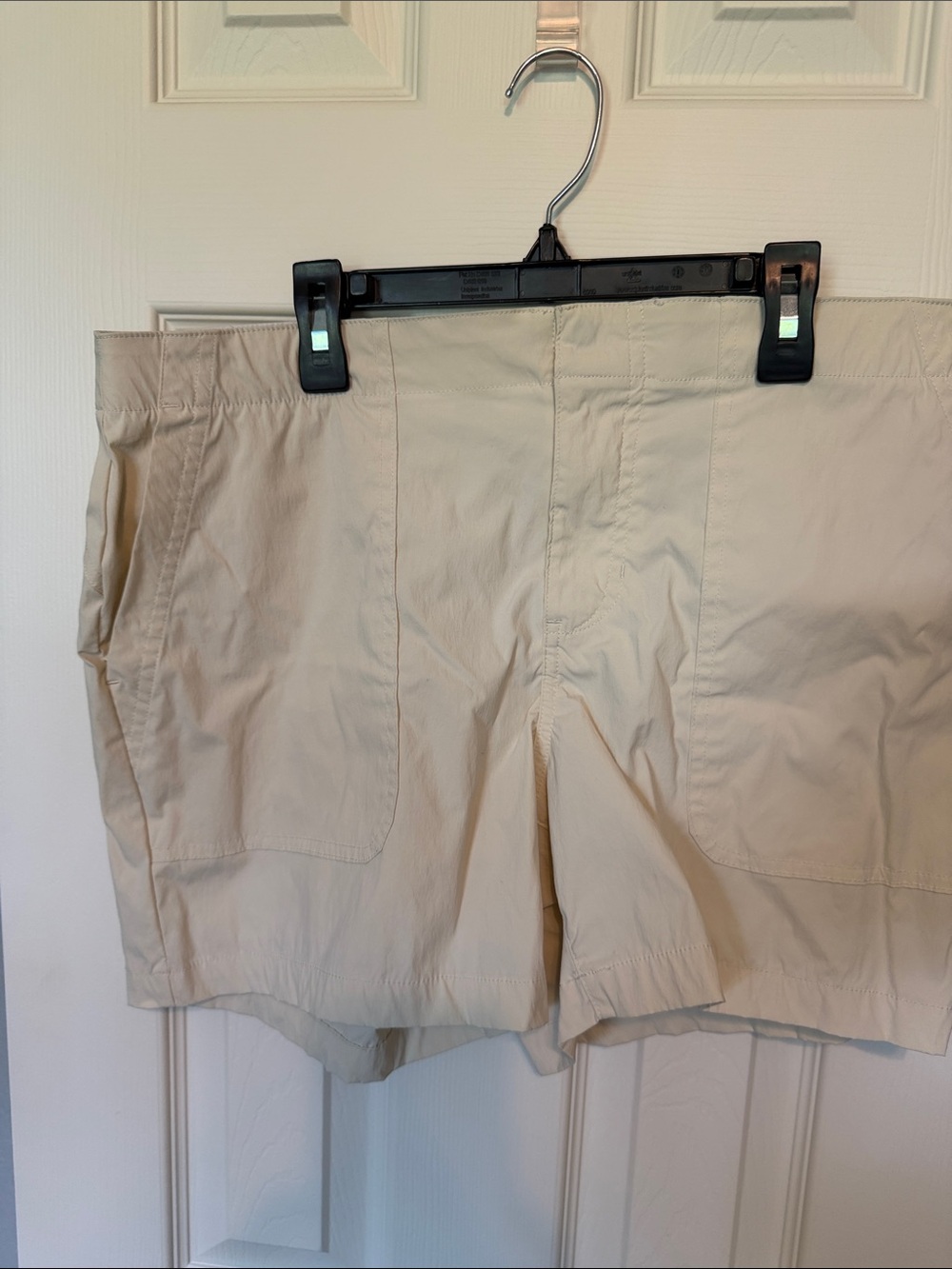 Eddie Bauer Women's Beige Flat-Front Casual Shorts